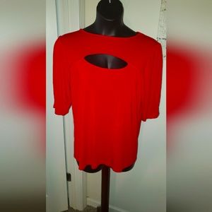 Womens Shirt with Keyhole front.